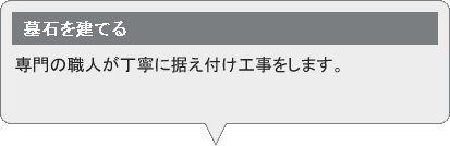 墓石を建てる